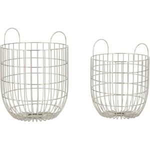 imageDeco 79 Metal Decorative and Functional Storage Basket Deep Basket Organizer with Round Handles Basket for Storage 20quot x 18quot x 19quot GoldSilver
