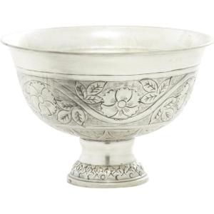 imageDeco 79 Metal Indoor Outdoor Planter Small Planter Pot with Embedded Details Planter 8quot x 8quot x 6quot Silver