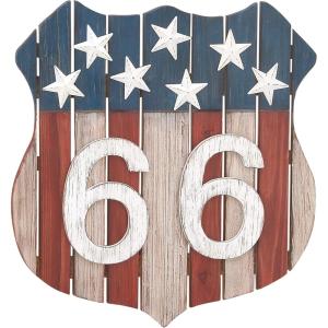 imageDeco 79 Wood Starburst Handmade Home Wall Decor Carved Wall Sculpture Wall Art 36quot x 1quot x 36quot Multi ColoredBlueRedWhite