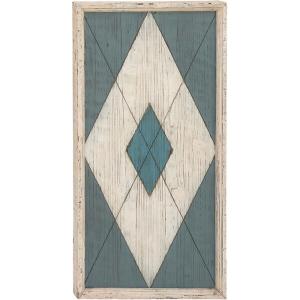 imageDeco 79 Wood Starburst Handmade Home Wall Decor Carved Wall Sculpture Wall Art 36quot x 1quot x 36quot Multi ColoredCyanWhite