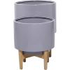 imageDeco 79 16599 Planter 20quot 16quot H Grey