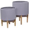 imageDeco 79 16599 Planter 20quot 16quot H Grey