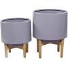 imageDeco 79 16599 Planter 20quot 16quot H Grey