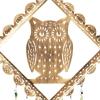 imageDeco 79 41415 Eclectic Owl Bells Windchime 1quot W x 29quot H Gold MultiColored