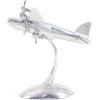 imageDeco 79 Aluminum Metal Airplane Decorative Sculpture Home Decor Statue Accent Figurine 12quot x 17quot x 9quot Silver