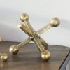 imageDeco 79 Aluminum Metal Jack Decorative Sculpture Home Decor Statues Set of 2 Accent Figurines 4quot 5quotH GoldGold