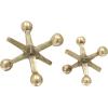 imageDeco 79 Aluminum Metal Jack Decorative Sculpture Home Decor Statues Set of 2 Accent Figurines 4quot 5quotH GoldGold