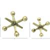 imageDeco 79 Aluminum Metal Jack Decorative Sculpture Home Decor Statues Set of 2 Accent Figurines 4quot 5quotH GoldGold