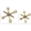 imageDeco 79 Aluminum Metal Jack Decorative Sculpture Home Decor Statues Set of 2 Accent Figurines 4quot 5quotH GoldGold