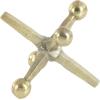 imageDeco 79 Aluminum Metal Jack Decorative Sculpture Home Decor Statues Set of 2 Accent Figurines 4quot 5quotH GoldGold