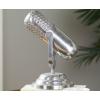 imageDeco 79 Aluminum Metal Microphone Decorative Sculpture Home Decor Statue Accent Figurine 9quot x 6quot x 9quot SilverSilver