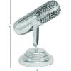 imageDeco 79 Aluminum Metal Microphone Decorative Sculpture Home Decor Statue Accent Figurine 9quot x 6quot x 9quot SilverSilver