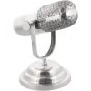 imageDeco 79 Aluminum Metal Microphone Decorative Sculpture Home Decor Statue Accent Figurine 9quot x 6quot x 9quot SilverSilver