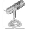 imageDeco 79 Aluminum Metal Microphone Decorative Sculpture Home Decor Statue Accent Figurine 9quot x 6quot x 9quot SilverSilver