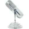 imageDeco 79 Aluminum Metal Microphone Decorative Sculpture Home Decor Statue Accent Figurine 9quot x 6quot x 9quot SilverSilver