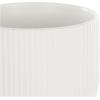 imageDeco 79 Ceramic Indoor Outdoor Planter Small Planter Pot with Linear Grooves and Tapered Bases Set of 3 Planters 9quot 8quot 6quotH WhiteWhite