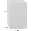 imageDeco 79 Contemporary Magnesium Oxide Garden Stool 17quot x 17quot x 24quot White