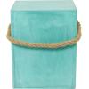 imageDeco 79 Contemporary Magnesium Oxide Square Outdoor Accent Table 15quot x 15quot x 18quot AquamarineAquamarine