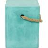 imageDeco 79 Contemporary Magnesium Oxide Square Outdoor Accent Table 15quot x 15quot x 18quot AquamarineAquamarine