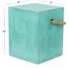 imageDeco 79 Contemporary Magnesium Oxide Square Outdoor Accent Table 15quot x 15quot x 18quot AquamarineAquamarine