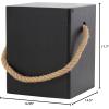 imageDeco 79 Contemporary Magnesium Oxide Square Outdoor Accent Table 15quot x 15quot x 18quot AquamarineGrey