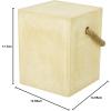 imageDeco 79 Contemporary Magnesium Oxide Square Outdoor Accent Table 15quot x 15quot x 18quot AquamarineYellow