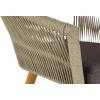 imageDeco 79 Fabric Outdoor Dining Chair Woven Rope Indoor with Cream Polyester Cushion and Tapered Wood Legs set of 2 26quot x 24quot x 31quot Gray