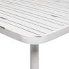 imageDeco 79 Farmhouse Aluminum Outdoor Dining WeatherResistant Table Lawn Backyard Garden White