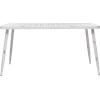 imageDeco 79 Farmhouse Aluminum Outdoor Dining WeatherResistant Table Lawn Backyard Garden White