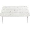 imageDeco 79 Farmhouse Aluminum Outdoor Dining WeatherResistant Table Lawn Backyard Garden White