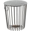 imageDeco 79 Farmhouse Metal Round Outdoor Accent Table 16quot x 16quot x 18quot Black