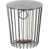 imageDeco 79 Farmhouse Metal Round Outdoor Accent Table 16quot x 16quot x 18quot Black