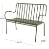 imageDeco 79 Farmhouse Metal Solid Outdoor Bench 47quot x 26quot x 40quot SilverGreen