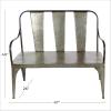 imageDeco 79 Farmhouse Metal Solid Outdoor Bench 47quot x 26quot x 40quot SilverSilver