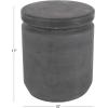 imageDeco 79 Fiberclay Ceramic Outdoor Accent Table 14quot x 14quot x 16quot BlackBlack
