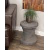imageDeco 79 Fiberclay Ceramic Outdoor Accent Table 14quot x 14quot x 16quot BlackDark Grey
