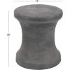 imageDeco 79 Fiberclay Ceramic Outdoor Accent Table 14quot x 14quot x 16quot BlackDark Grey