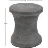 imageDeco 79 Fiberclay Ceramic Outdoor Accent Table 14quot x 14quot x 16quot BlackDark Grey