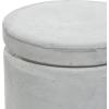 imageDeco 79 Fiberclay Ceramic Outdoor Accent Table 14quot x 14quot x 16quot BlackLight Gray