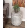 imageDeco 79 Fiberclay Ceramic Outdoor Accent Table 14quot x 14quot x 16quot BlackLight Gray