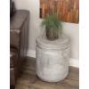 imageDeco 79 Fiberclay Ceramic Outdoor Accent Table 14quot x 14quot x 16quot BlackLight Gray
