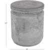 imageDeco 79 Fiberclay Ceramic Outdoor Accent Table 14quot x 14quot x 16quot BlackLight Gray