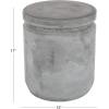 imageDeco 79 Fiberclay Ceramic Outdoor Accent Table 14quot x 14quot x 16quot BlackLight Gray