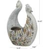 imageDeco 79 Fiberglass Bird Indoor Outdoor Planter Large Planter Pot with Stone Mosaic Design Planter 14quot x 8quot x 15quot Gray