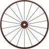 imageDeco 79 IndoorOutdoor Large Red Metal Wheel Wall Decor 43quotRed