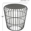imageDeco 79 Industrial Metal Outdoor Accent Table 17quotW x 18quotH BlackMulticolored