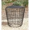 imageDeco 79 Industrial Metal Outdoor Accent Table 17quotW x 18quotH BlackMulticolored