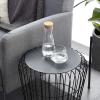 imageDeco 79 Industrial Metal Outdoor Accent Table 17quotW x 18quotH BlackMulticolored