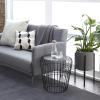 imageDeco 79 Industrial Metal Outdoor Accent Table 17quotW x 18quotH BlackMulticolored