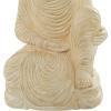 imageDeco 79 Magnesium Oxide Buddha Decorative Garden Sculpture Indoor Outdoor Meditating Garden Statue Outdoor Sculpture 19quot x 15quot x 36quot SilverBeige